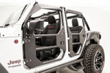 Fab Fours JL1031-1 - Full Tube Doors; Rear Door; 2 Stage Matte Black Powder Coat;