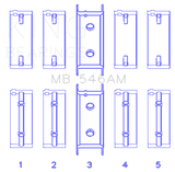 King Engine Bearings MB546AM0.75 - Mitsubishi G25B/4G54/4G53 (Size +0.75mm) Main Bearing Set