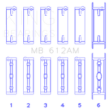 King Engine Bearings MB612AM0.5 - Volvo 520/B5252/B5254F/T/B5234F/T (Size +0.50mm) Main Bearing Set