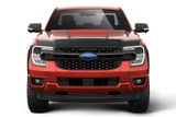 Auto Ventshade (AVS) 436266 - 2024 Ford Ranger Aeroskin II Textured Low Profile Hood Shield - Black