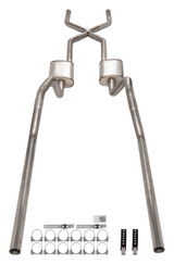 Pypes SGB15V - 1965-70 Chevy Impala  X-Pipe Crossmember Back Exhaust 409 SS Rear Exit Violator Mufflers  Performance Exhaust