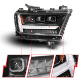Anzo 111628A-R - 19-24 RAM 1500 (New Body/OE Halogen) Full LED Proj Headlights DRL/SeqSig Black - Pass. Side