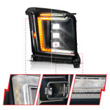 Anzo 111635X-R - 15-20 GMC Yukon (Incl XL - Factory Halogen Models) Full LED Proj Headlights Black - Pass. Side