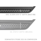 Go Rhino DSS4346T -  Dominator Xtreme DSS SideSteps W/ Bracket Kit-Textured Black
