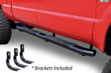 Big Country 395188871 - Truck Accessories  - 5" WIDESIDER XL Composite Side Steps With Mounting Brackets - Black Powdercoat