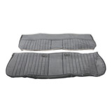 Brothers Trucks 05-324 - Seat Upholstery Kit - Deluxe Pleat Cloth/Vinyl - Grey/Charcoal