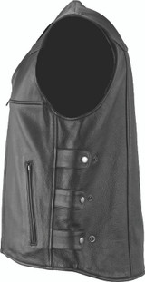 Kuryakyn 094405 - Leather By River Road Plains Leather Vest Black - Small