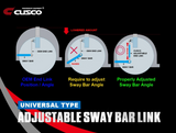 Cusco 00B 318 A30 - Universal Adjustable Front Sway Bar End Link Set(305mm-335mm)