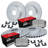 R1 Concepts WDUH2-67003 - R1 Brake Rotors - Carbon Coated w/ Optimum Oe Pads & Hdw