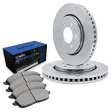 R1 Concepts WEYN1-92047 - Brake Rotor- Slotted - Silver with Semi-Met Pads R1 Concepts WEYN1-92047 - Brake Rotor- Slotted - Silver with Semi-Met Pads