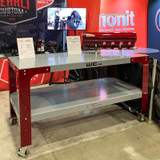 Wehrli WCF25-34-120-CSTM - Modular Steel Work Bench Leg Kit, 34in. Tall x .120in. Thick, Blueberry Frost