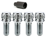 Gorilla Automotive 47125N - Conical Seat Lug Bolt Lock Set 12mm x 1.25 Chrome 28mm Thread Length Set of 4