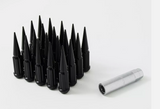 Gorilla Automotive SSPK5-12150B - Small Diam Spline Short Spike Lugs 3/4" & 13/16" Key 12mmx1.50 Black Set of 20