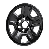 Coast To Coast IWCIMP99BLK - 18 Inch; 5 Spoke; Gloss Black; Plastic; Set Of 4; Compatible With Steel Wheels