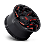 Fuel Wheels D75518907045 - Aluminum Wheels 18X9 Reaction D755 5 On 139.7/5 On 150 Gloss Black Milled Red Tint 110.1 Bore -12 Offset Fuel Off Road Wheels