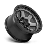 Fuel Wheels D75217909450 - D752 Block 17X9 Matte Gunmetal W/ Black Ring