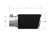 MBRP T5072CF - Universal Carbon Fiber 4-Inch Inlet 6-Inch OD 12-Inch Length Dual Wall Angle Cut