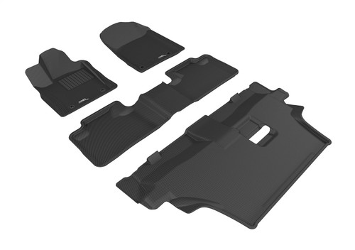 3D MAXpider L1DG02501509 - 2012-2020 Dodge Durango Kagu 1st & 2nd & 3rd Row Floormats - Black