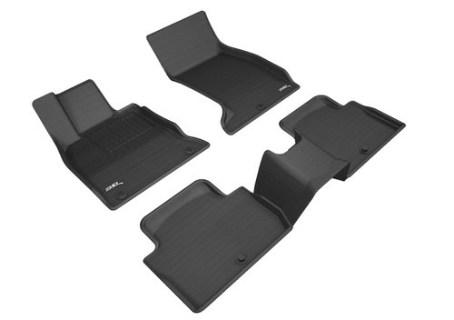 3D MAXpider L1KA04501509 - 2018-2020 Kia Stinger Awd Kagu 1st & 2nd Row Floormats - Black