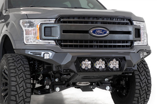Addictive Desert Designs F180014100103 - 18-20 Ford F-150 Bomber Front Bumper w/ 3 Baja Designs LP6 Mounts