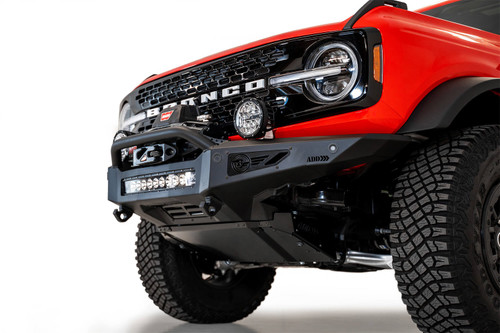 Addictive Desert Designs F230181060103 - 2021+ Ford Bronco Rock Fighter Front Bumper - Hammer Black