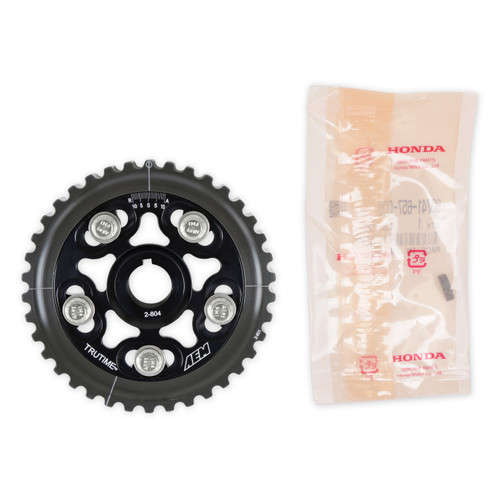 AEM 23-804BK - 96-00 Honda Civic / 96-97 Honda Del Sol D16 Black Tru-Time Cam Gear