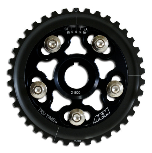 AEM 23-800BK - 88-95 Honda Civic/ 93-95 Del Sol S & Si Black Tru-Time Cam Gear