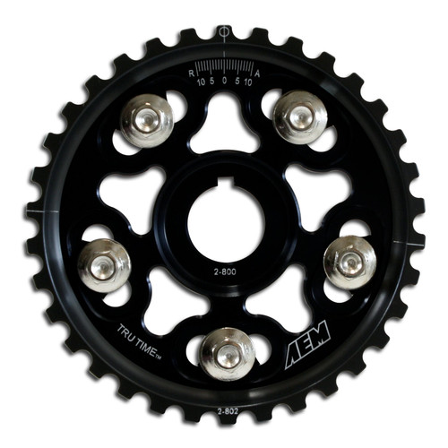 AEM 23-802BK - 90-91 Acura Interga RS LS GS & GSR/ 99-00 Honda Civic Si Black Tru-Time Cam Gear