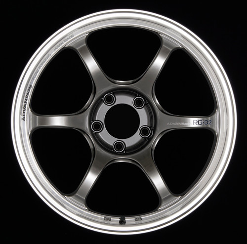 Advan YAT6G48DHB - RG-D2 16x8.0 +48 5-100 Machining & Racing Hyper Black Wheel