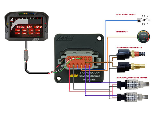 AEM 30-2226 - 6 Channel CAN Sensor Module