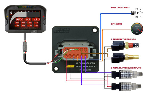 AEM 30-2226 - 6 Channel CAN Sensor Module