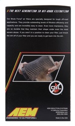 AEM Induction 21-2049BF - AEM 3.5 in x 9 in Dryflow Conical Air Filter