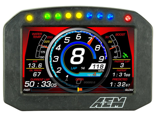 AEM 30-5602F - CD-5G Carbon Flush Digital Dash Display w/ Internal 20Hz GPS & Antenna
