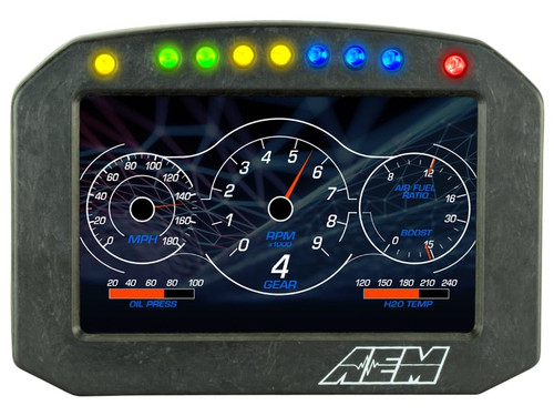 AEM 30-5602F - CD-5G Carbon Flush Digital Dash Display w/ Internal 20Hz GPS & Antenna