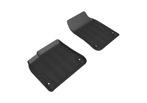 3D MAXpider SLPO019 - HYBRID Floor Mat; Black; 2 pc.; Front; For L1PO01904609;