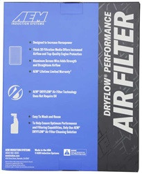 AEM Induction 28-20387 - AEM 07-10 Toyota Tundra/Sequoia/Land Cruiser DryFlow Air Filter