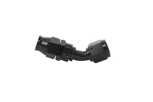 Aeromotive 15354 - PTFE Hose End - AN-08 - 45 Deg - Black Anodized