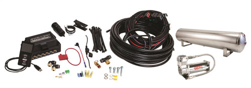 Air Lift 27782 - Performance 3P .25in Air Line, 4 Gallon 5-Port Lightweight Polished Aluminum Tank, VIAIR 444C Compressor