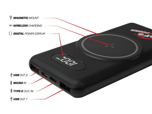 aFe Power 40-10248 - Wireless 10,000 MAH Power Bank w/Digital Display aFe Power 40-10248 - Wireless 10,000 MAH Power Bank w/Digital Display