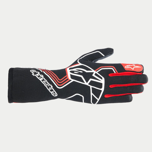Alpinestars USA 3552024-13-M - Glove Tech-1 Race V4 Black / Red Medium