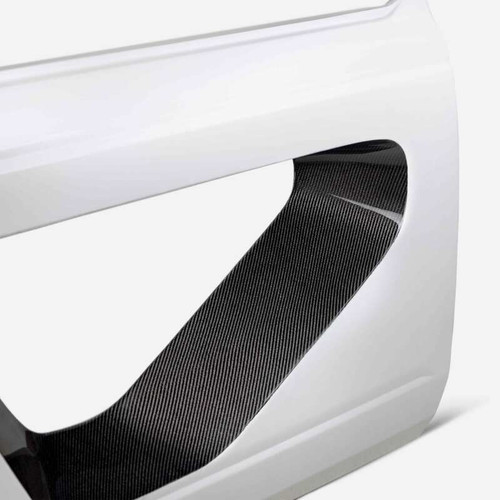 Anderson Composites AC-DD21FDBR2D-HA-PC - 21-22 Ford Bronco 2DR Fiberglass Doors (Pair) w/ CF Inserts - Off Road