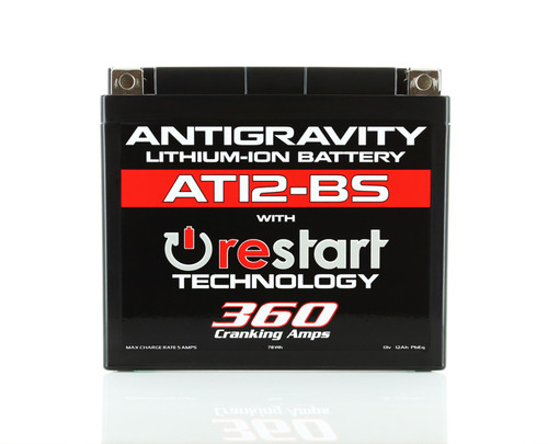 Antigravity Batteries AG-AT12BS-RS - Antigravity YT12-BS Lithium Battery w/Re-Start