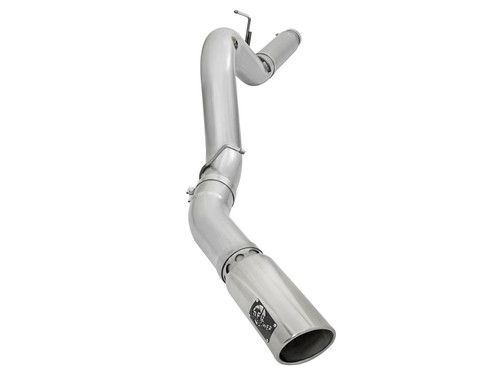aFe Power 49-04081-P - Atlas Exhaust 5in DPF-Back Aluminized Steel w/ Polished Tips 16-17 GM Diesel Truck V8-6.6L (td)