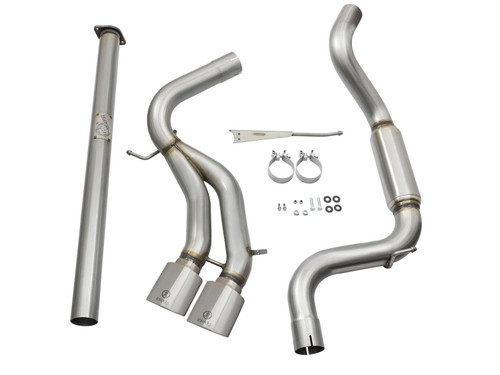 aFe Power 49-33083-P - POWER Takeda 3in 304 SS Cat-Back Exhaust w/ Polished Tips 13-17 Ford Focus ST L4-2.0L (t)