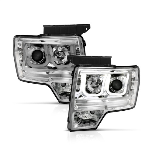 Anzo 111264 - 2009-2014 Ford F-150 Projector Headlights w/ U-Bar Chrome Anzo 111264 - 2009-2014 Ford F-150 Projector Headlights w/ U-Bar Chrome