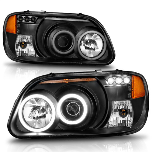 Anzo 111132 - 1995-2001 Ford Explorer Projector Headlights w/ Halo Black 1 pc Anzo 111132 - 1995-2001 Ford Explorer Projector Headlights w/ Halo Black 1 pc
