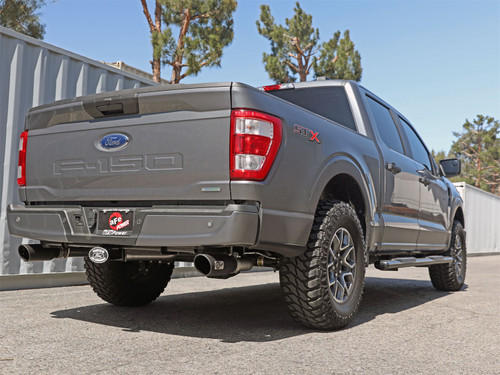 aFe Power 49-33127-B - Vulcan 3in 304 SS Cat-Back Exhaust 2021 Ford F-150 V6 2.7L/3.5L (tt)/V8 5.0L w/ Black Tips aFe Power 49-33127-B - Vulcan 3in 304 SS Cat-Back Exhaust 2021 Ford F-150 V6 2.7L/3.5L (tt)/V8 5.0L w/ Black Tips