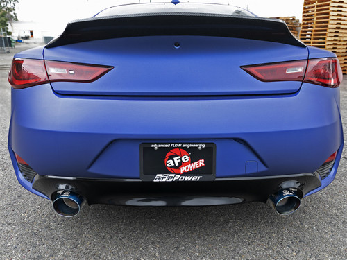 aFe Power 49-36133NM-L - POWER Takeda 2.5in 304 SS Axle-Back Exhaust w/ Blue Flame Tips 17-19 Infiniti Q60 V6-3.0L (tt) aFe Power 49-36133NM-L - POWER Takeda 2.5in 304 SS Axle-Back Exhaust w/ Blue Flame Tips 17-19 Infiniti Q60 V6-3.0L (tt)