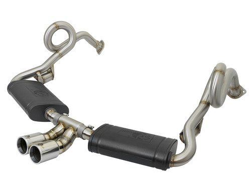 aFe Power 49-36415-P - MACHForce-Xp 2in 304 SS Cat-Back Exhaust w/Polished Tips 13-16 Porsche Boxster/Cayman 2.7L/3.4L