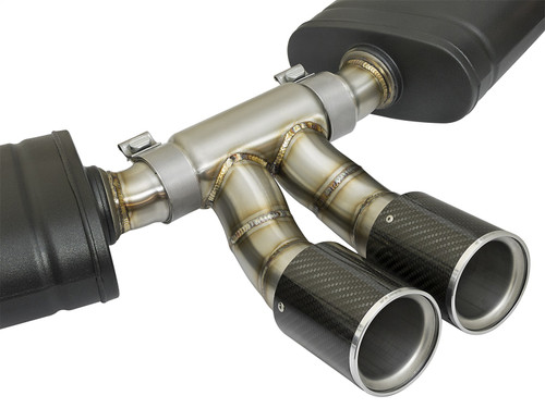 aFe Power 49-36415-C - MACHForce-Xp 2in 304 SS Cat-Back Exhaust w/Carbon Fiber Tips 13-16 Porsche Boxster 2.7L/3.4L